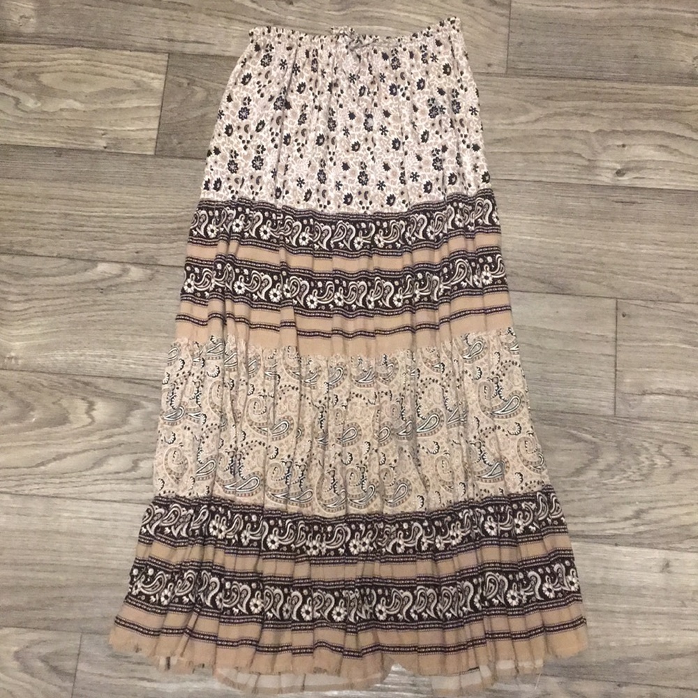 Broomstick boho full gypsy maxi full length skirt